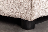 Stool HEAVEN 100cm removable cover bouclé champagne beige