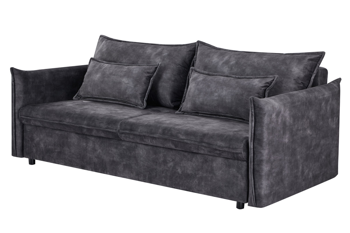 Schlafsofa APARTMENT 215cm 3-Sitzer Samt grau