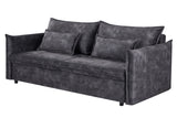 Schlafsofa APARTMENT 215cm 3-Sitzer Samt grau