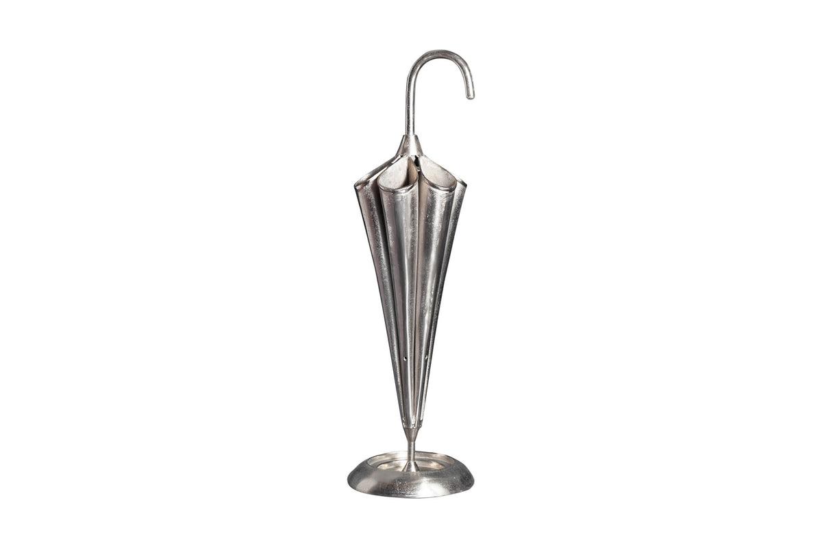 Stojan na deštníky UMBRELLA 90cm pro 6 deštníků stříbrný