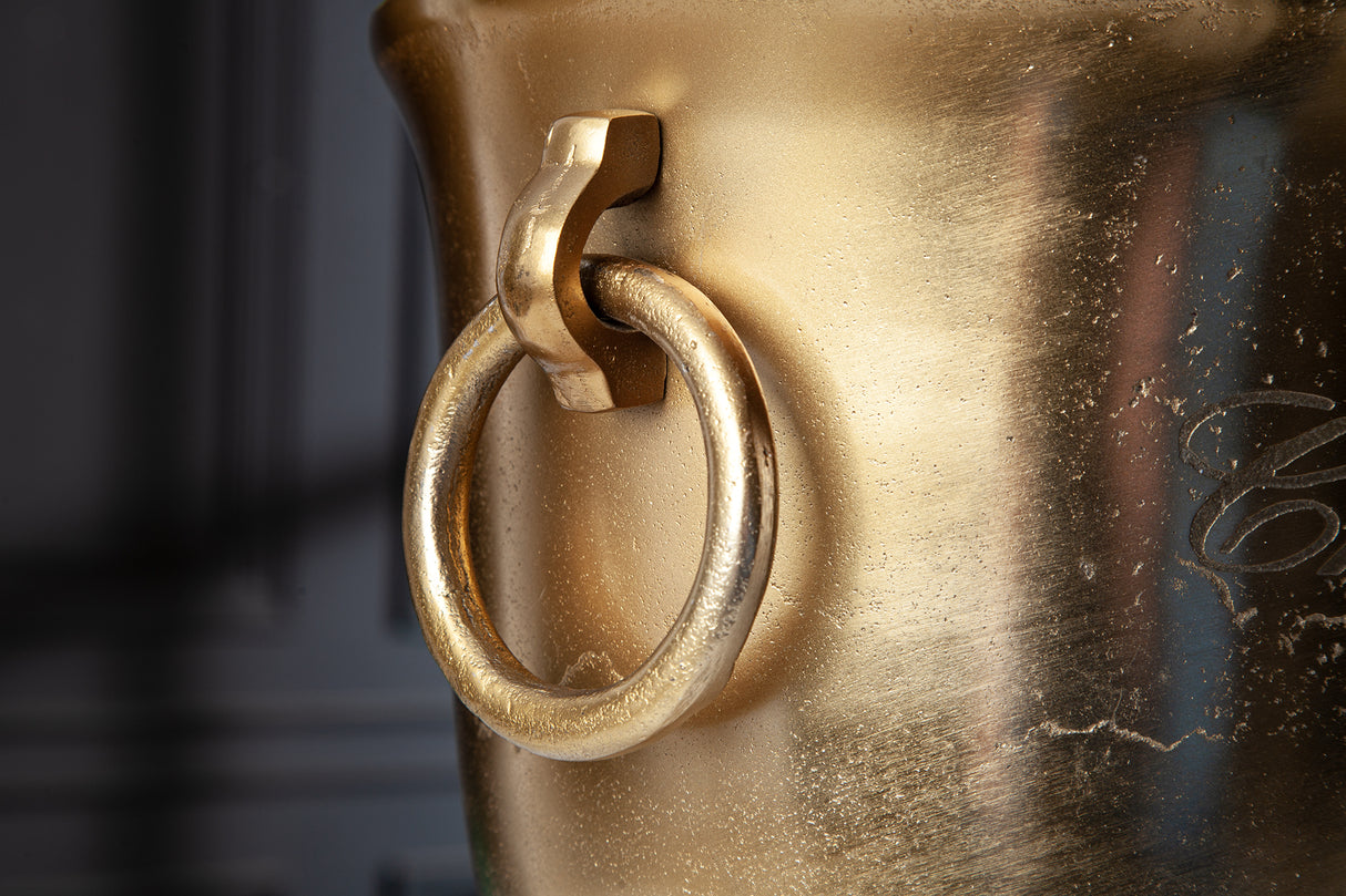 Champagne bucket 40cm gold aluminium