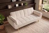 Sofa bed BOUTIQUE 215cm 3-seater cord beige