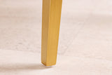 Chair BOUTIQUE beige brushed structured fabric w/ golden legs