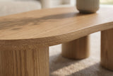 Coffee table ORGANIKO 130cm oak wood look natural
