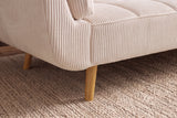 Sofa bed BOUTIQUE 215cm 3-seater cord beige