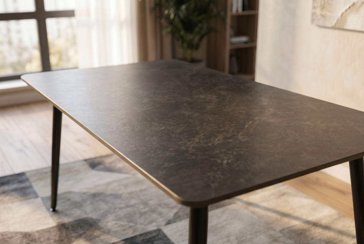 Dining table MILANO 120cm ceramic grey
