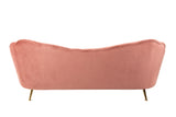 Sofa ARIELLE 220cm velvet dusky pink