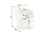 Sessel BOSSA NOVA 360° drehbar Bouclé weiß