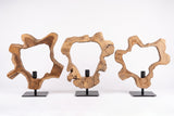Tischleuchte ORGANIC ARTWORK 55cm Teakholz natur