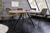 Esstisch ATELIER 120cm rund mit schwarzen Metallbeinen