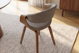 Stuhl ORGANIC Esche furniert Strukturstoff grau
