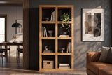 Shelf MAKASSAR 180cm 8 open compartments mango wood brown honey finish