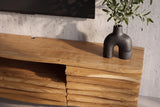 TV lowboard RELIEF 200cm hanging acacia wood natural