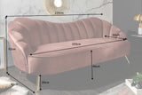 Sofa ARIELLE 220cm Samt altrosa