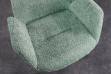 Drehstuhl BALTIC 360° drehbar Bouclé mint mit Eichenbeinen natur