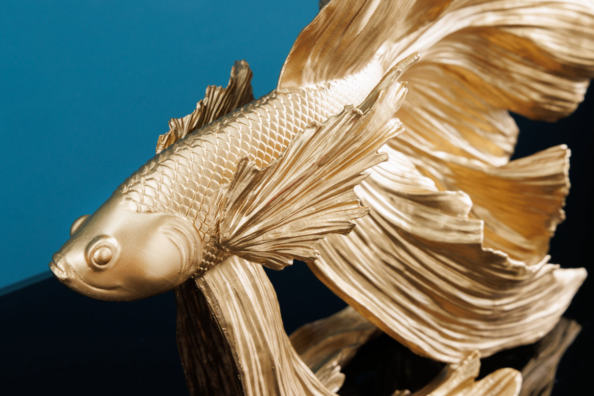 Decoration fish CROWNTAIL 35cm polyresin gold