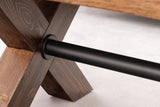 Couchtisch GOLIATH 110cm Kiefernholz natur schwarz