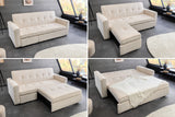 Sofa bed SMART 180cm 2-seater cord beige