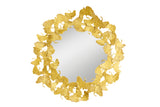 Wall mirror GINKGO LEAVES 70cm gold