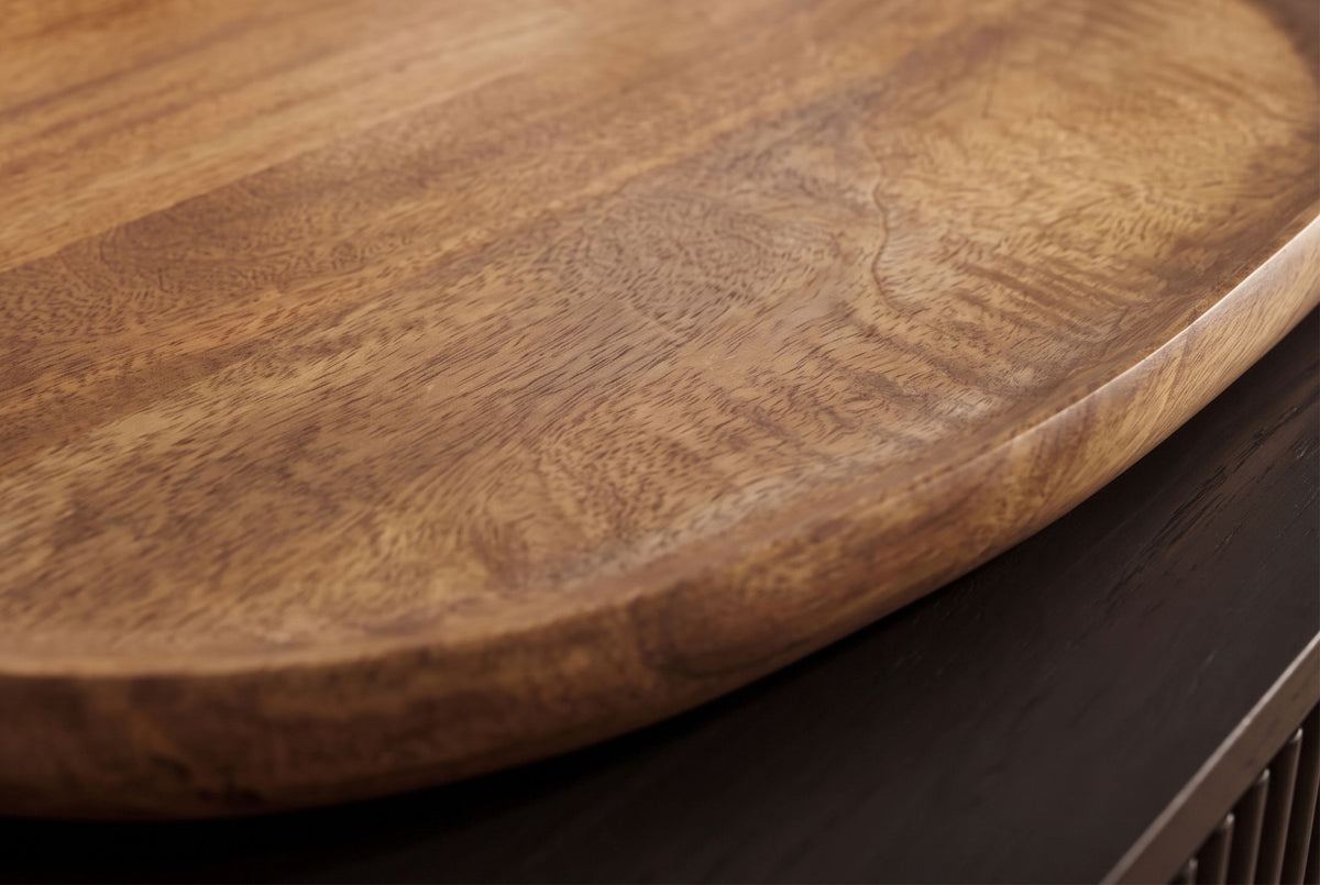 Tray AMAZONAS set of 2 organic shape mango wood natural