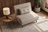 Sleeping chair SMART MULTIFUNCTION 100cm velvet champagne