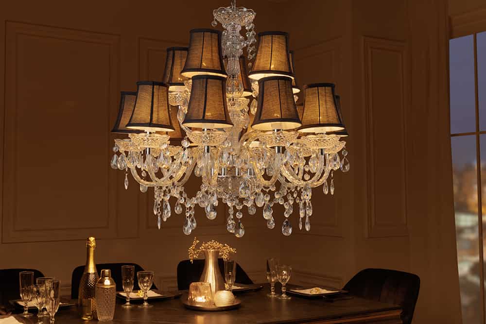 Lampenschirm 15er Set Chandelier schwarz