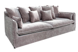 Sofa HEAVEN 200cm Samt taupe abnehmbarer Bezug