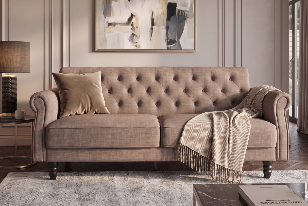 Canapea dormitor MAISON BELLE AFFAIRE 220cm Velvet Greige