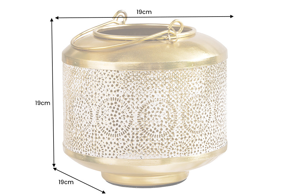 Lantern ORIENT 15cm gold with patina