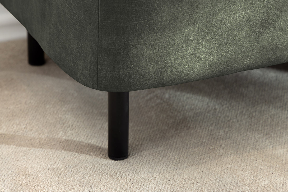 Bench chest EN VOGUE 120cm w/ storage space velvet dark green