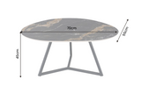 Coffee table MARVELOUS 70cm aurora oro ceramic black gold sand