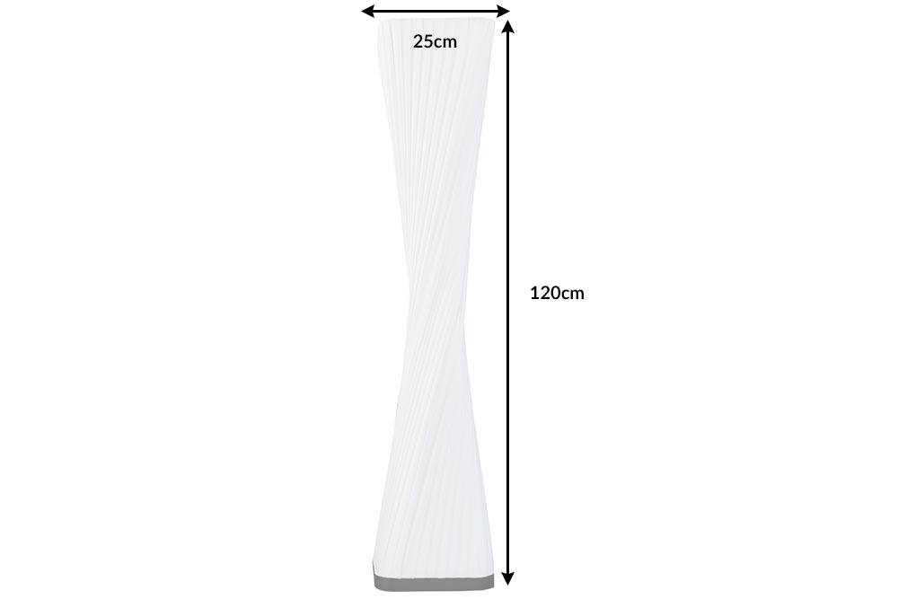 Lampadaire PARIS 120 cm en forme d'hélice blanc
