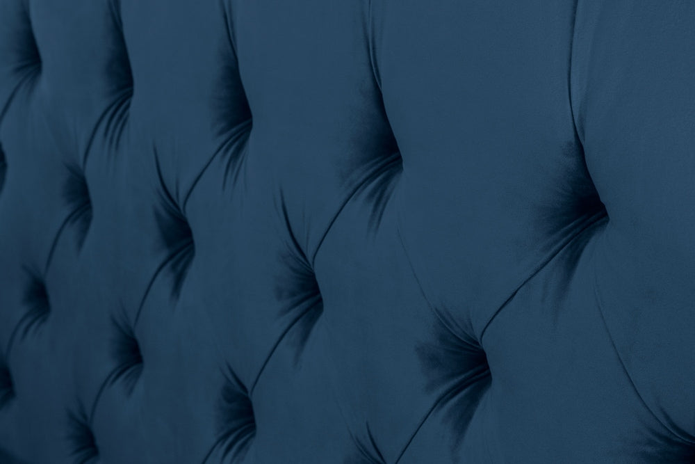 Bed PARIS CHESTERFIELD 180x200cm velvet dark blue
