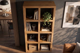Shelf MAKASSAR 180cm 8 open compartments mango wood brown honey finish