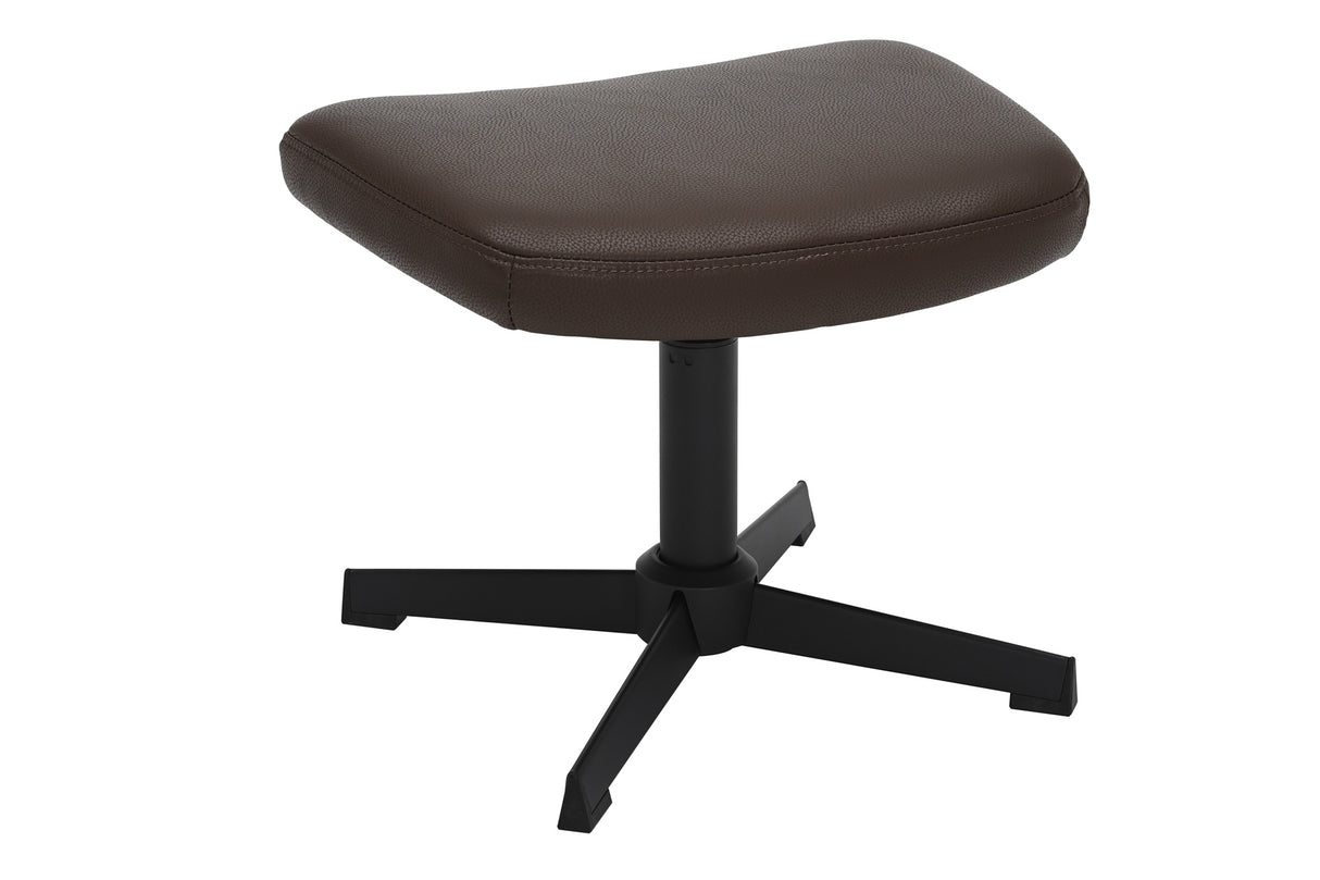 Hocker VOGUE 45cm drehbar Kunstleder braun mit schwarzem Metallgestell