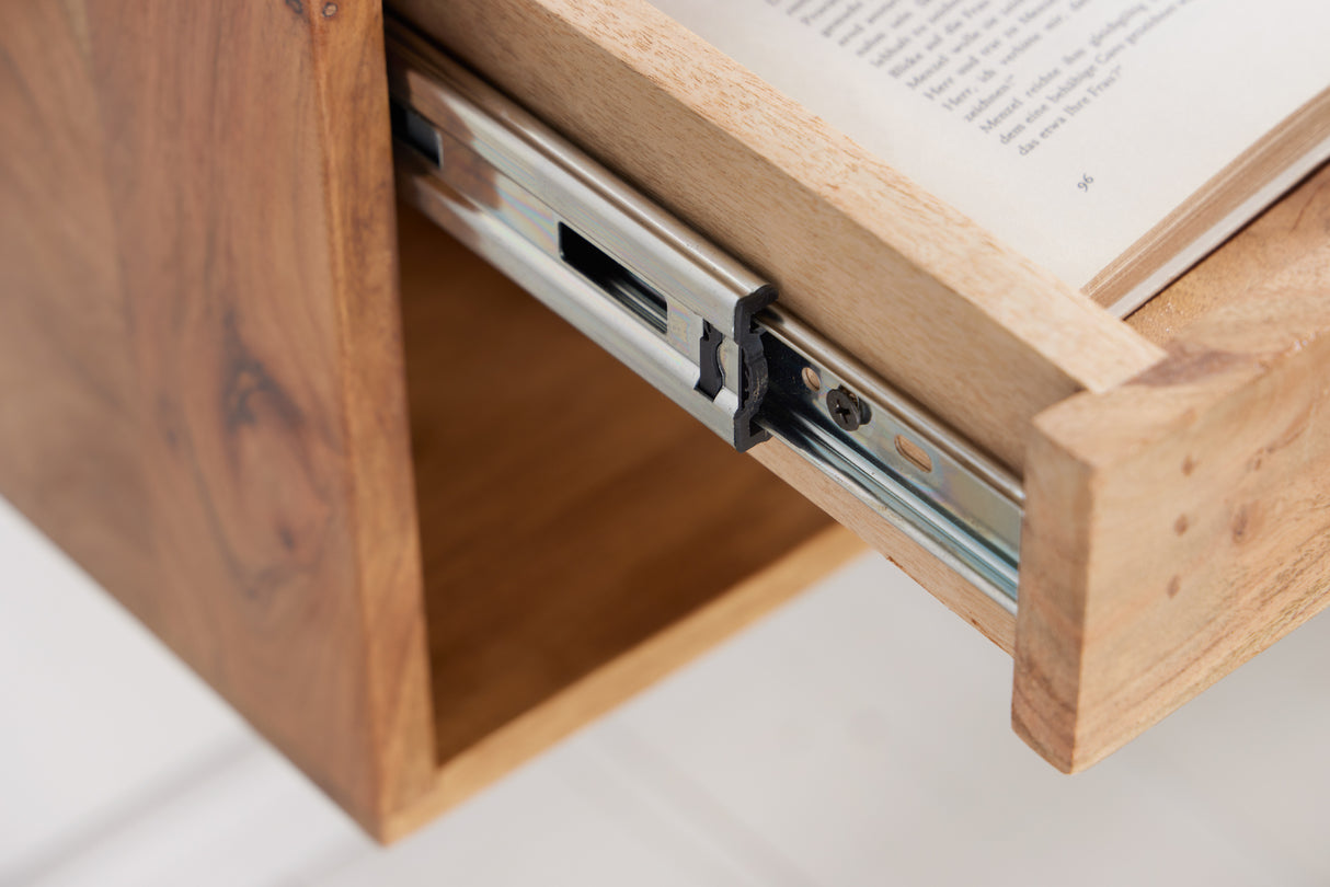 Bedside table AMAZONAS 50cm hanging acacia wood