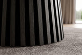Dining table VALHALLA WOOD Ø 140cm round oak wood veneered black
