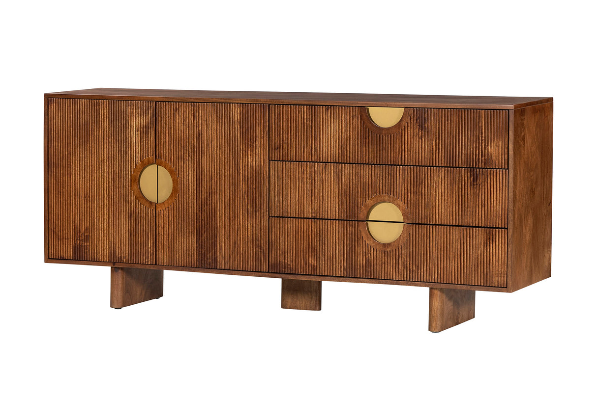 Sideboard MADISON 180cm strukturierte Front braun