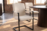 Cantilever chair LOFT w/ armrests cord beige metal frame black