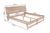Bett AMAZONAS 180x200cm Baumstamm Sheeshamholz braun