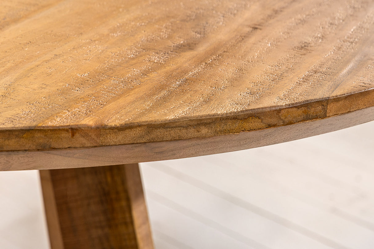 Esstisch ART WOOD Ø 140cm rund Mangoholz naturbraun