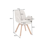 Drehstuhl BALTIC 360° drehbar Bouclé mint mit Eichenbeinen natur