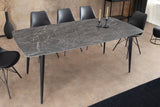 Dining table MILANO 160cm ceramic anthracite marble