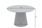 Dining table VALHALLA WOOD Ø 140cm round oak wood veneered black