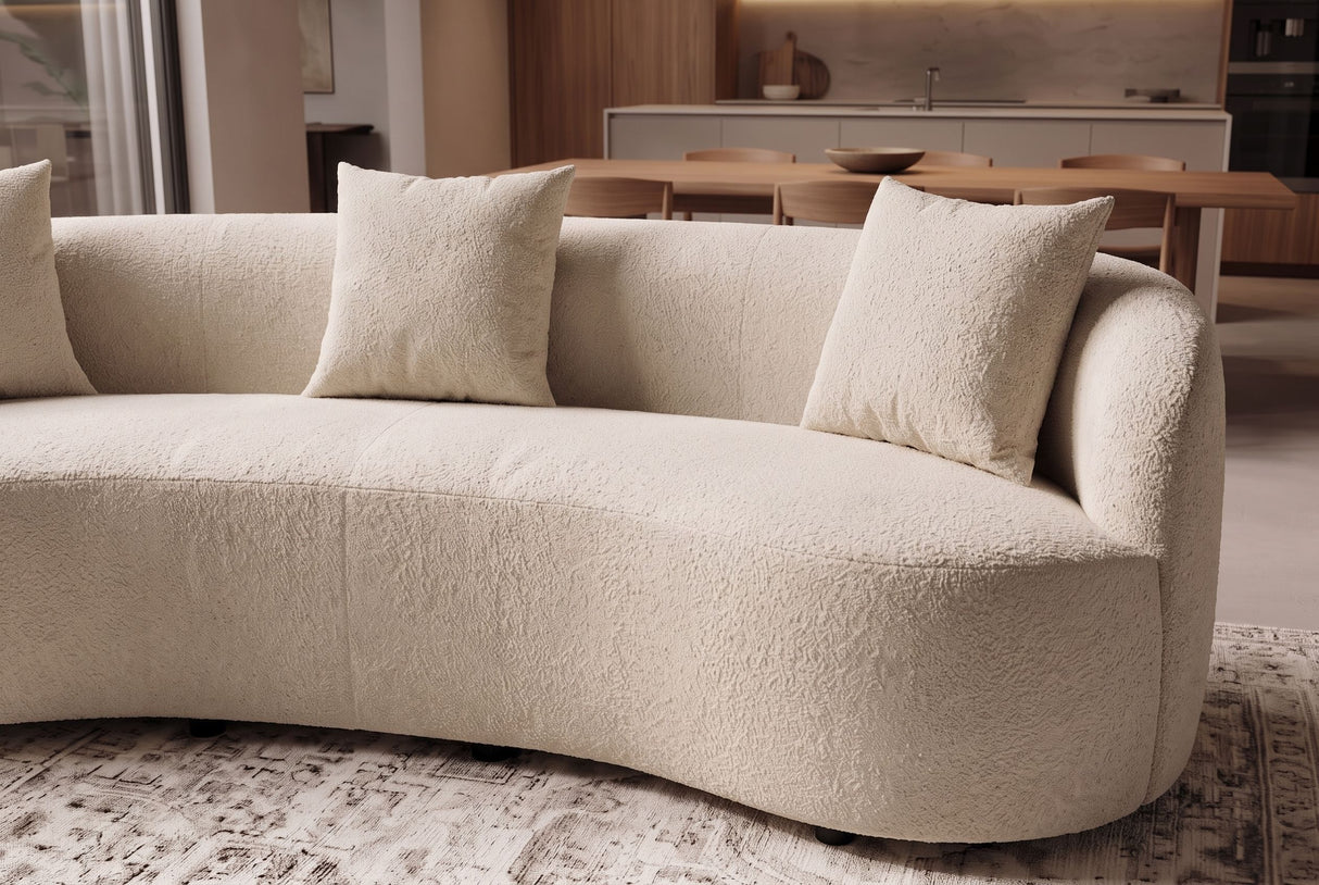 Sofa ATELIER 230cm 3-Sitzer Bouclé beige
