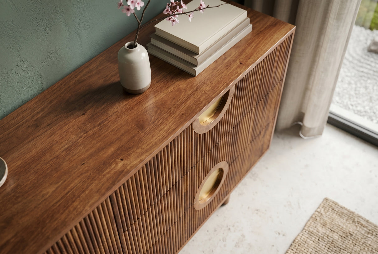 Sideboard MADISON 180cm strukturierte Front braun