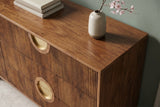 Sideboard MADISON 180cm strukturierte Front braun