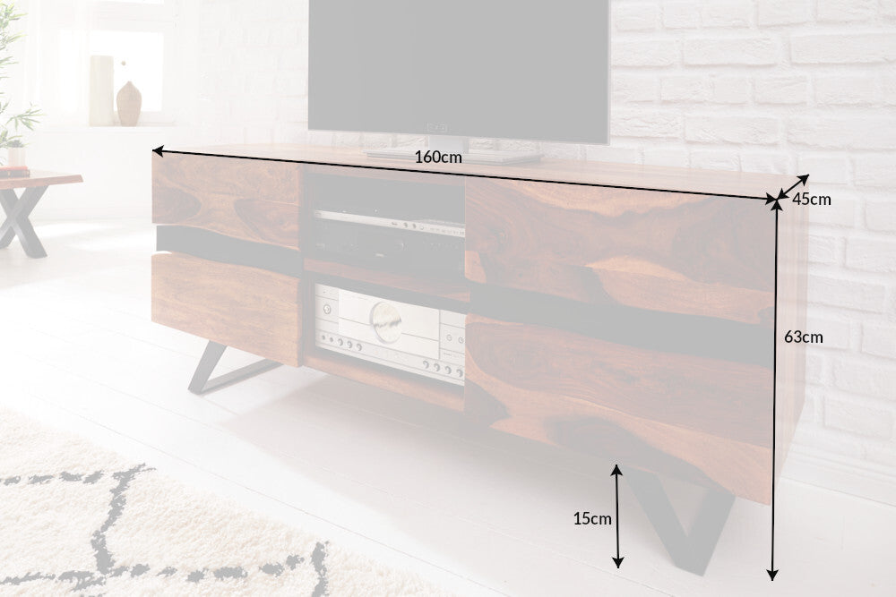 TV-Board AMAZONAS 160cm Sheesham-Holz