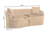 Sofa ELEMENTAL 180cm 2-Sitzer Samt senfgelb