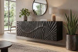 Sideboard SCORPION 180cm 3D hängend schwarz Mangoholz